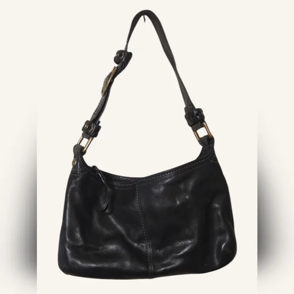 Coach Bleecker Tattersall Black Leather Hobo Bag/Satchel - Picture 2 of 7